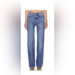 Alexander Wang EZ Mid Rise Relaxed Jean Vintage Medium Indigo 24 NEW